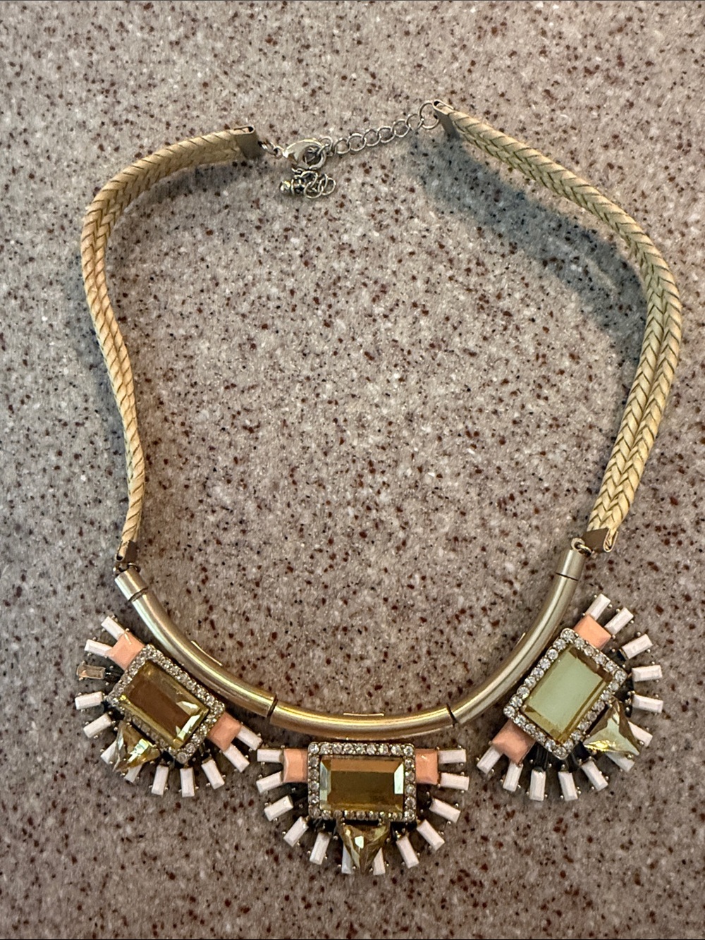 Bansri Malaika Coral bib necklace